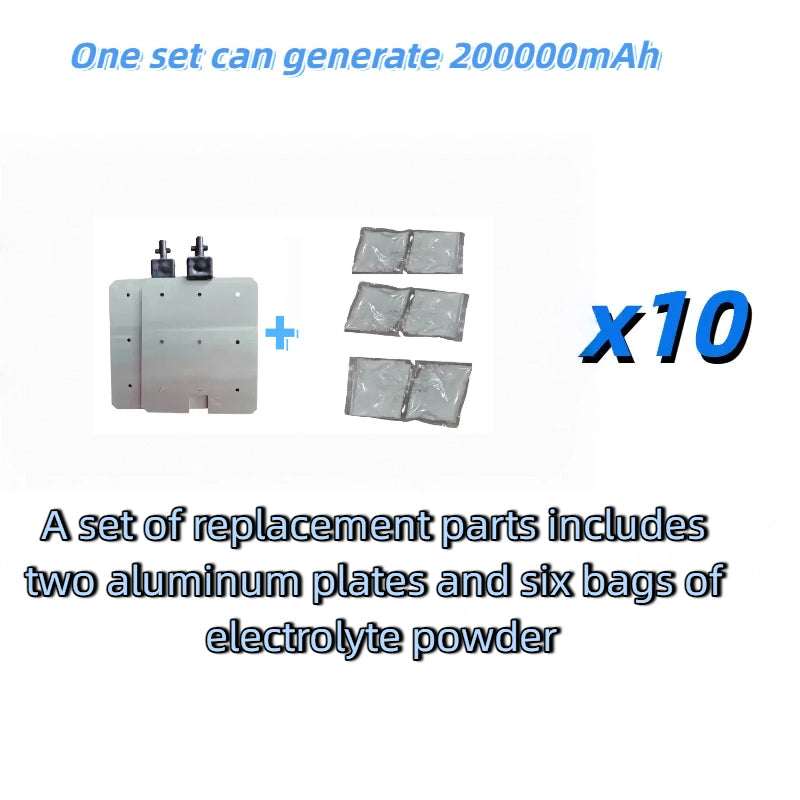 Aluminum plates and electrolyte for Aluminum-Air Batttery replacements