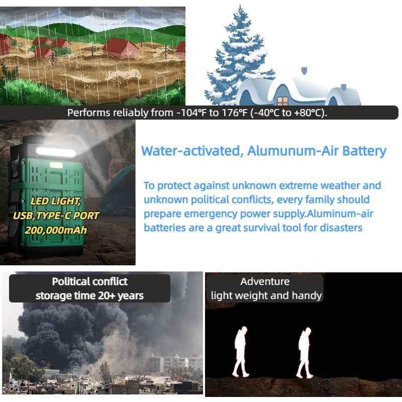 Aluminum-Air batteries for emergency preparedness