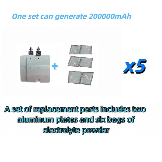 Aluminum plates and electrolyte for Aluminum-Air Batttery replacements