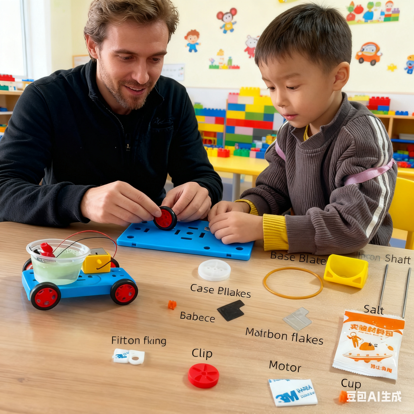 6-in-1 Salt Water Science Kit – Complete Set to Build 2 Cars, 2 Windmills & 2 LED Lamps | DIY STEM Toy