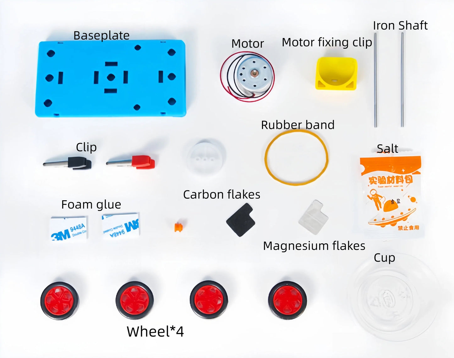 DIY Salt-water Power Kit – Windmill, Car & LED Lamp (3-in-1 Science Experiment STEM Toy