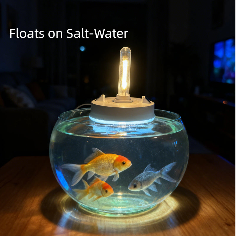 Close-up detail photo of the floating water light 