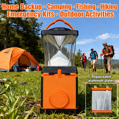 Portable saltwater-powered light for camping, home backup, fishing, and outdoor use