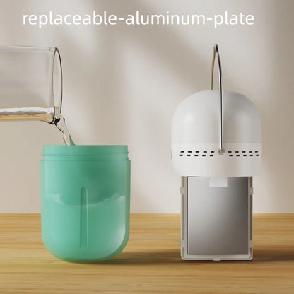 Demonstration of replaceable aluminum plates for long-lasting saltwater lamp (Model 09).