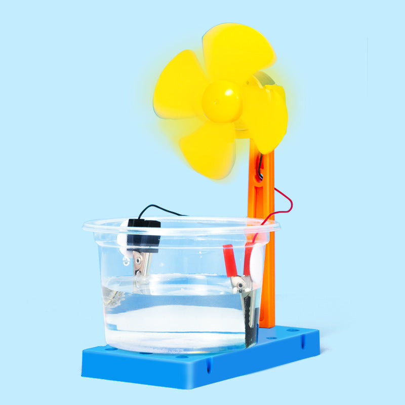 Salt water powered windmill science experiment