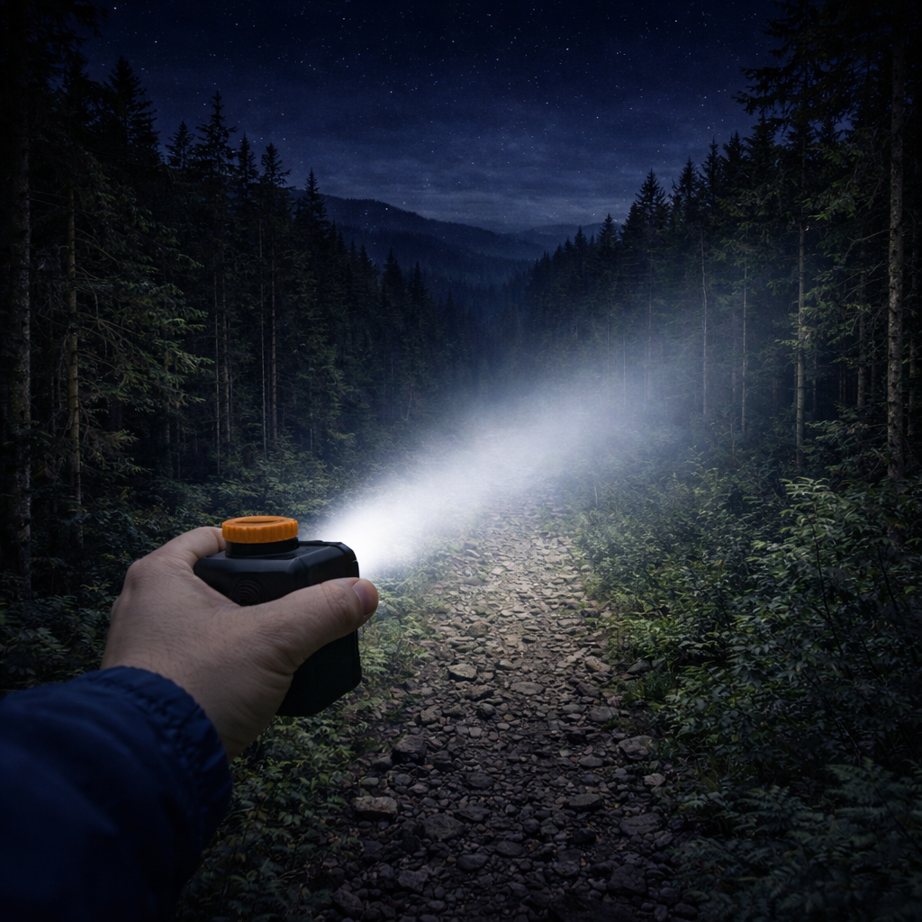 Saltwater Powered LED Emergency Lamp – 400H Runtime, 250 Lumens | Battery-Free & Seawater Activated